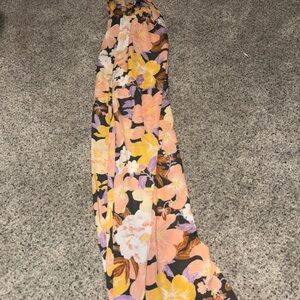 Sienna Sky Floral pants with Peach and Lavender Accents